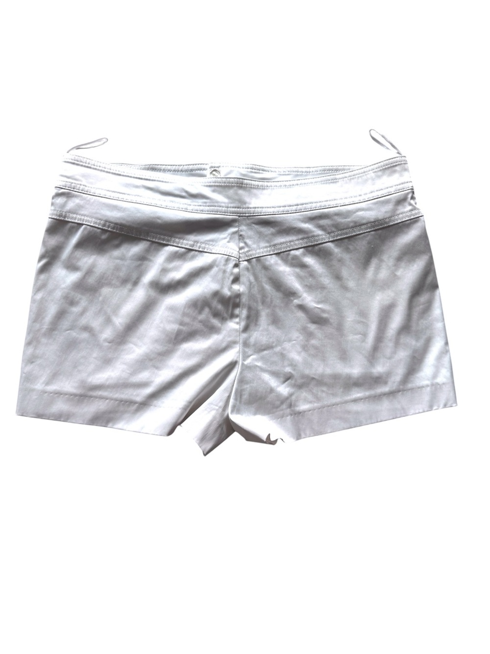 Zara White High-Waist Bike Shorts